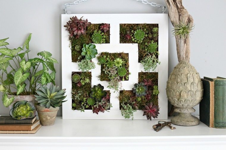 fabriquer un mur végétal intérieur tableau végétal diy