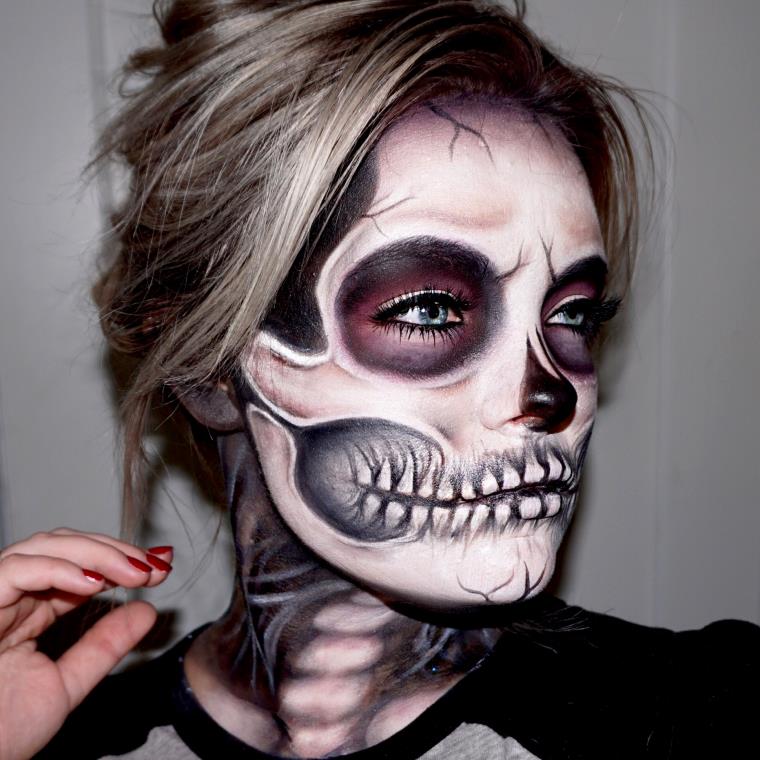 visage-effrayant-contours-peinture