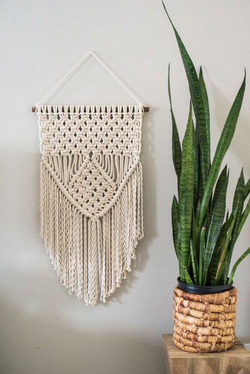 decorer-un-mur-macrame-plante-pot