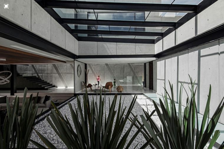 maison avec terrasse couverte mexique-lieu-connectant-salon-cuisine