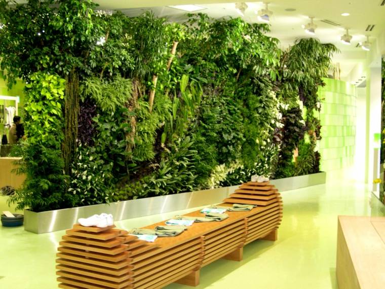plant vertical garden couloir-batiment-bureaux