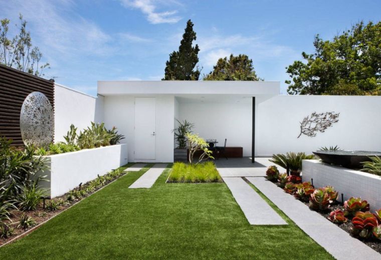 bordure de jardin dalles-beton-amenagement-paysager-moderne