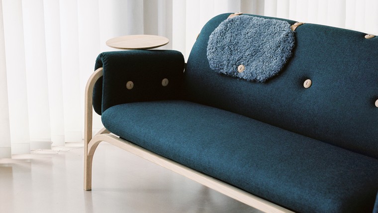 décoration scandinave canapé bleu design contemporain meuble