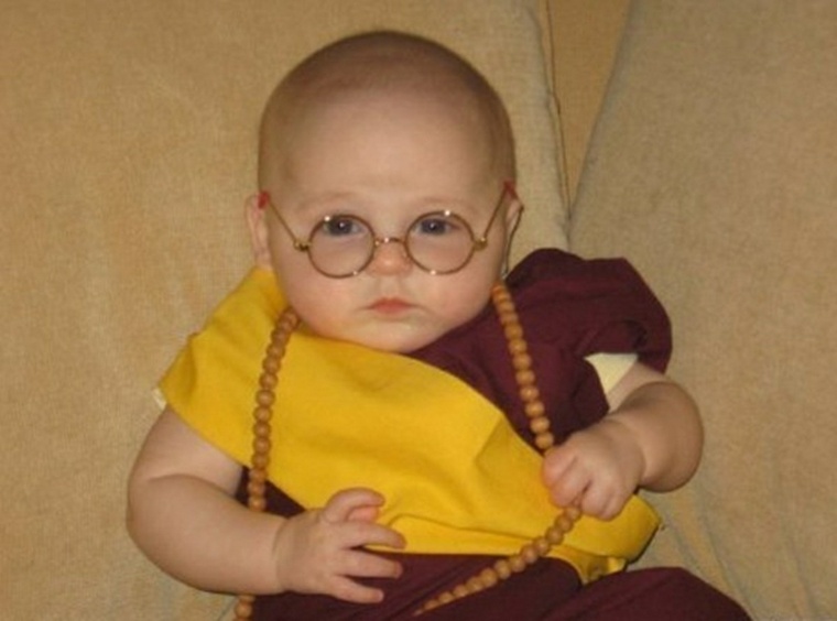 diy baby halloween costumes dalai-lama