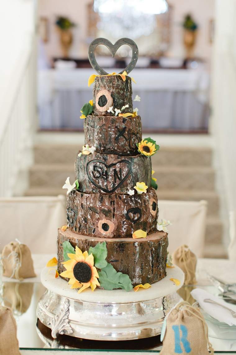 gâteau de mariage tronc-arbre