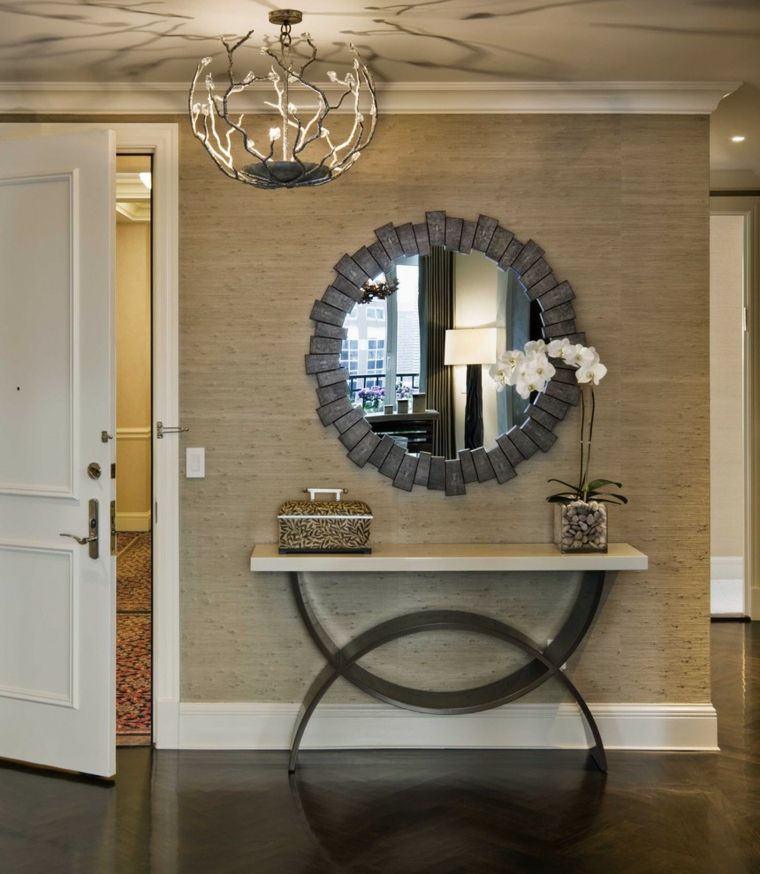 miroir entrée cadre-moderne-table-basse-orchidees