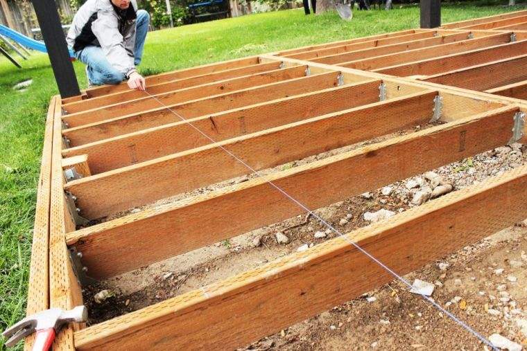 comment construire une terrasse en bois structure-sol-decking