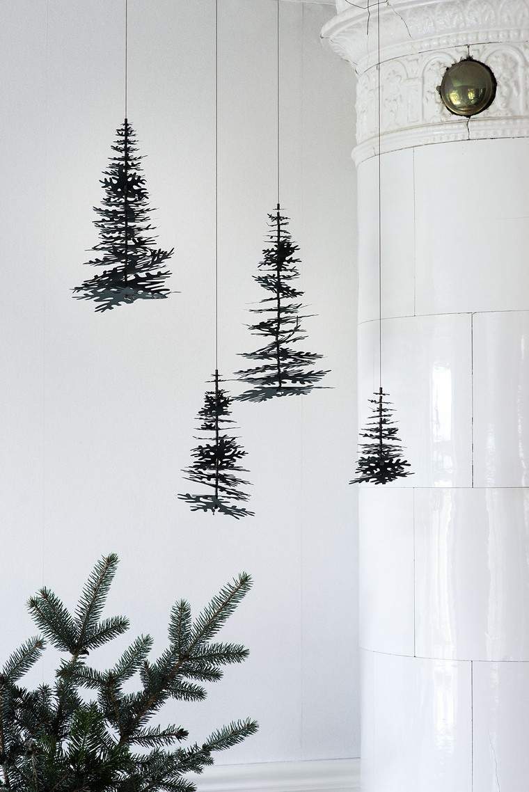 idée décoration noël suspension déco arbre noel alternatif sapin