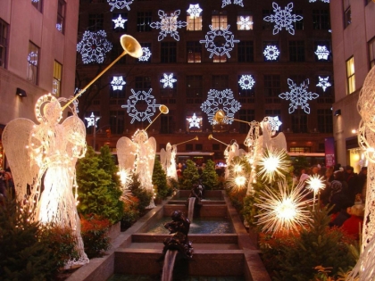 décoration de noel extérieur anges-lumineux