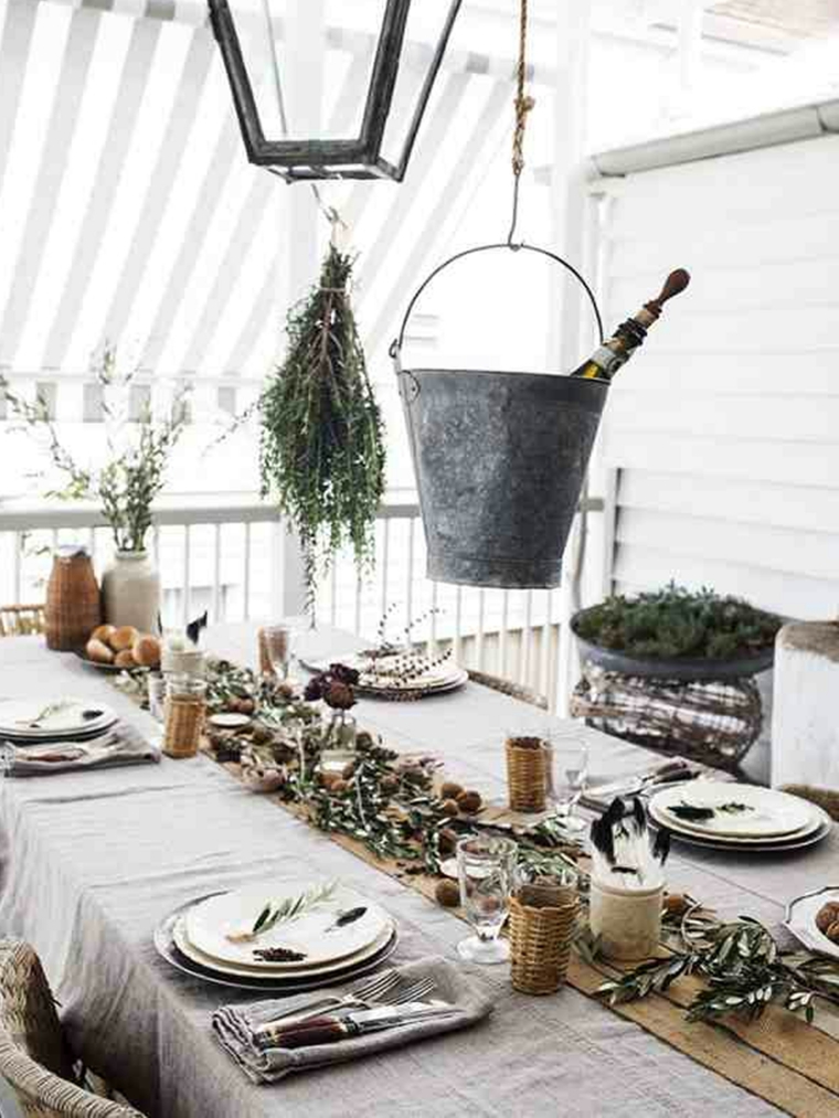 décoration de table de noël rustique