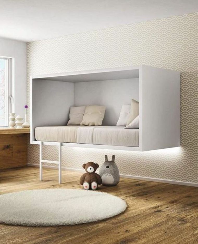 style minimaliste chambre-enfant-coin-repos-echelle