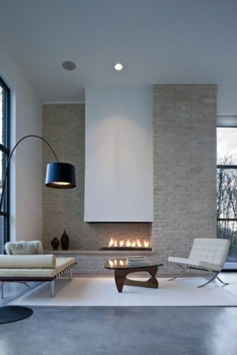style minimaliste vaste-salon-cheminee