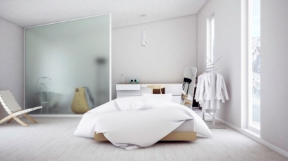 couleur chambre blanche moderne-decoration-minimaliste-idees