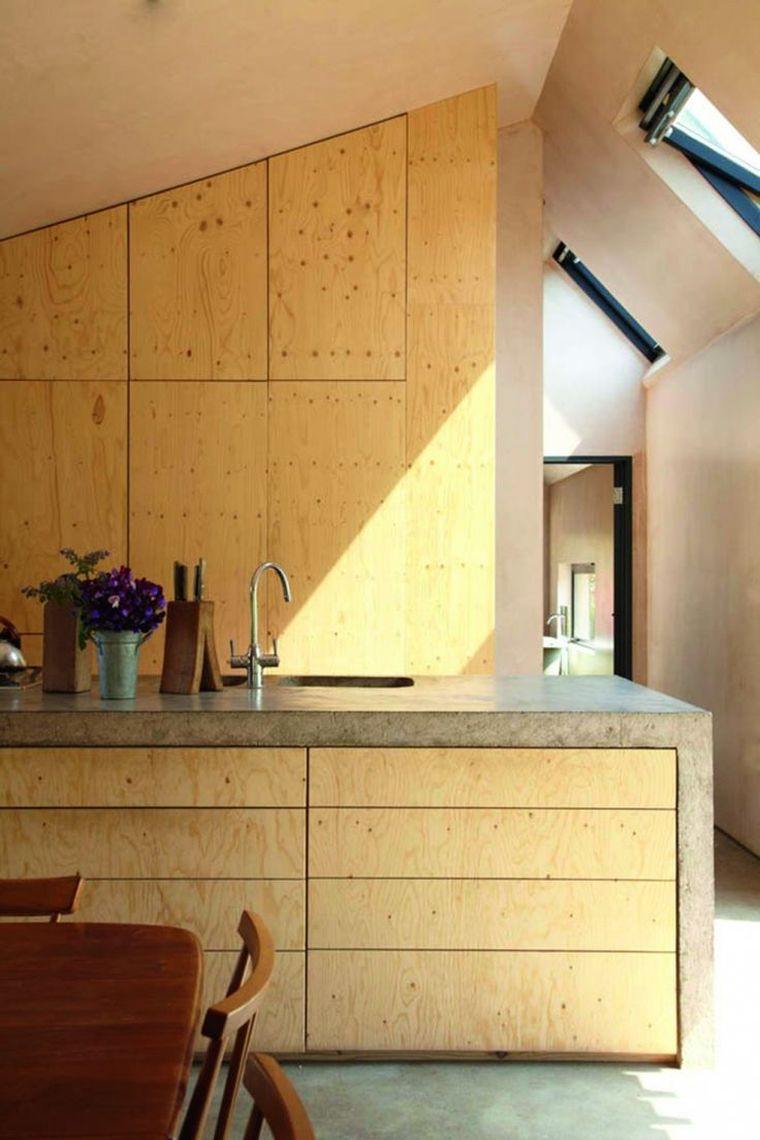 meuble-bois-cuisine-ilot-central-couleur-claire-plan-de-travail-beton