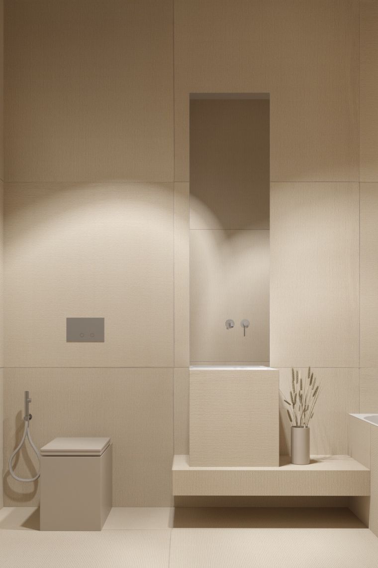 salle de bain déco minimaliste carrelage-effet-3d-design-moderne