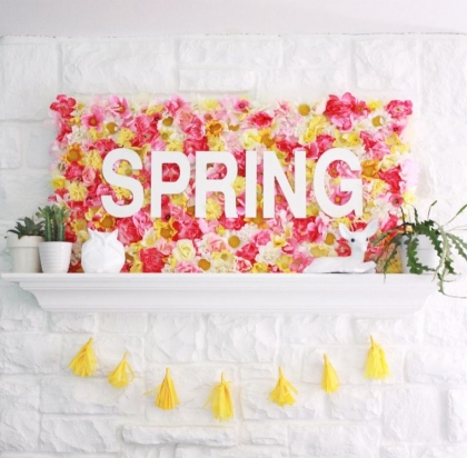 activite-printemps-bricolage-deco-cheminee-guirlande-jaune