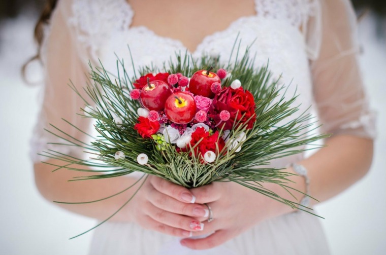 bouquet-mariage-hiver-fleurs-rouge-vert