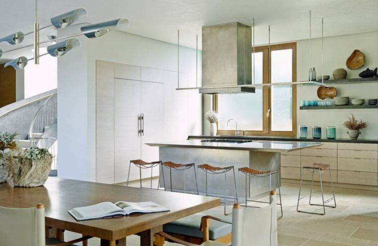 photo-cuisines-contemporaines-suspension-ilot-beton-design-deco-couleur-neutre