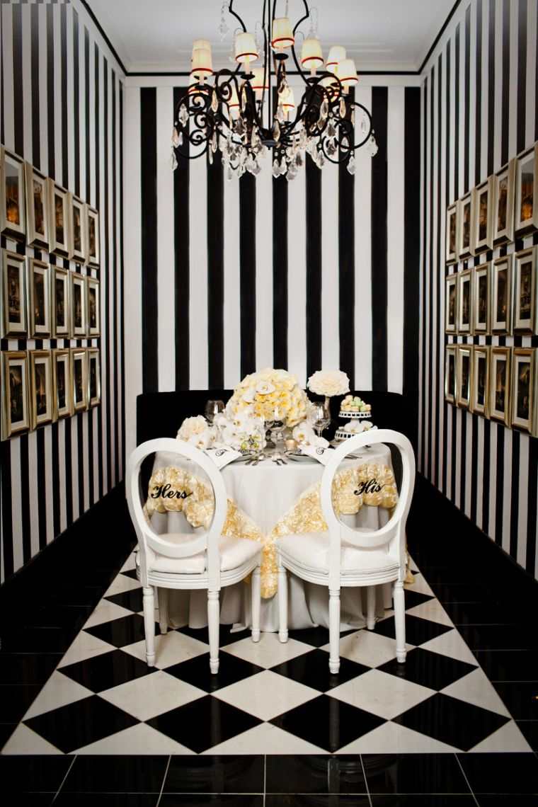 tapisserie moderne blanc-noir-style-geometrique-papier-peint-tendance