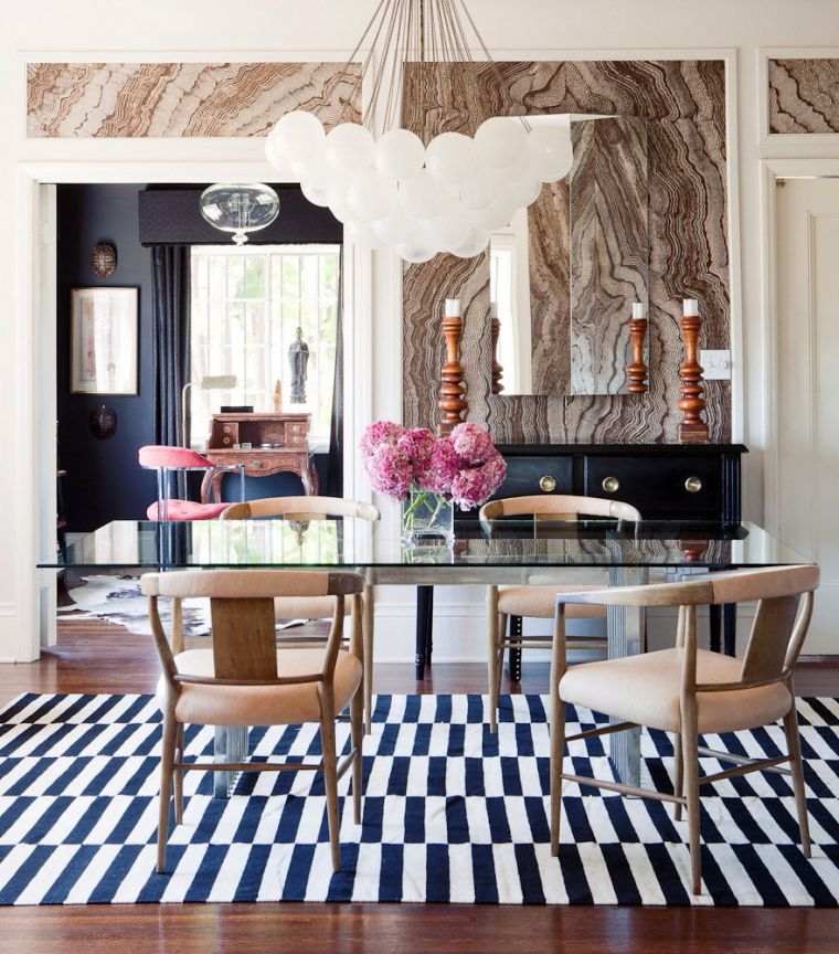 tapisserie moderne papier-peint-imitation-pierre-mur-salon-salle-a-manger-design