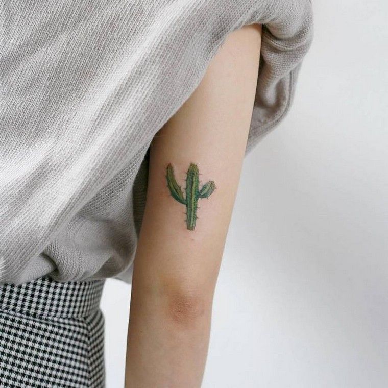 idée tatouage original femme bras cactus 