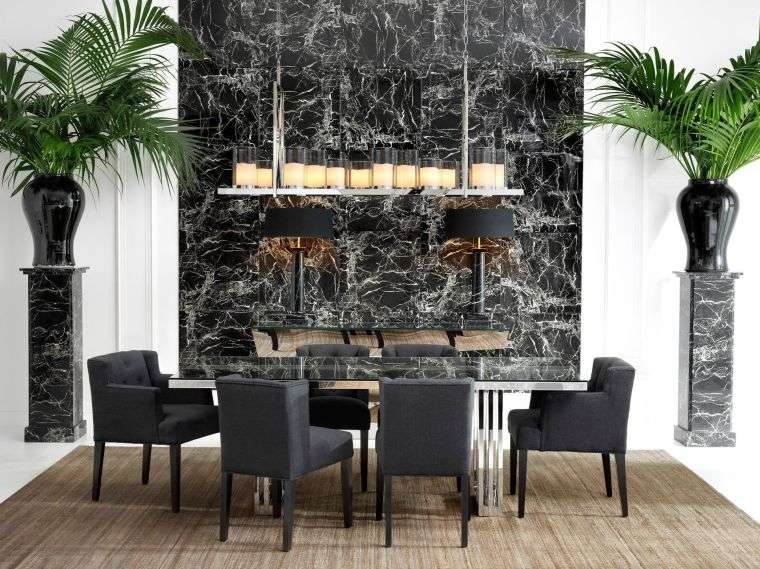 marbre noir deco-interieur-design-salle-a-manger-moderne