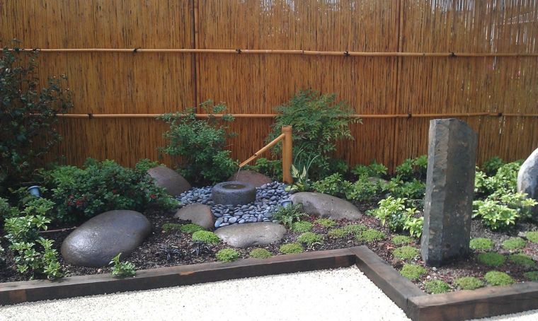petit jardin japonais brise-vue-bambou