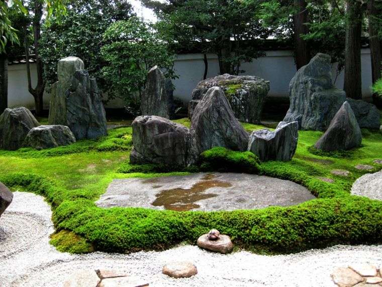 petit jardin japonais cailloux-verdure-idee-plantes