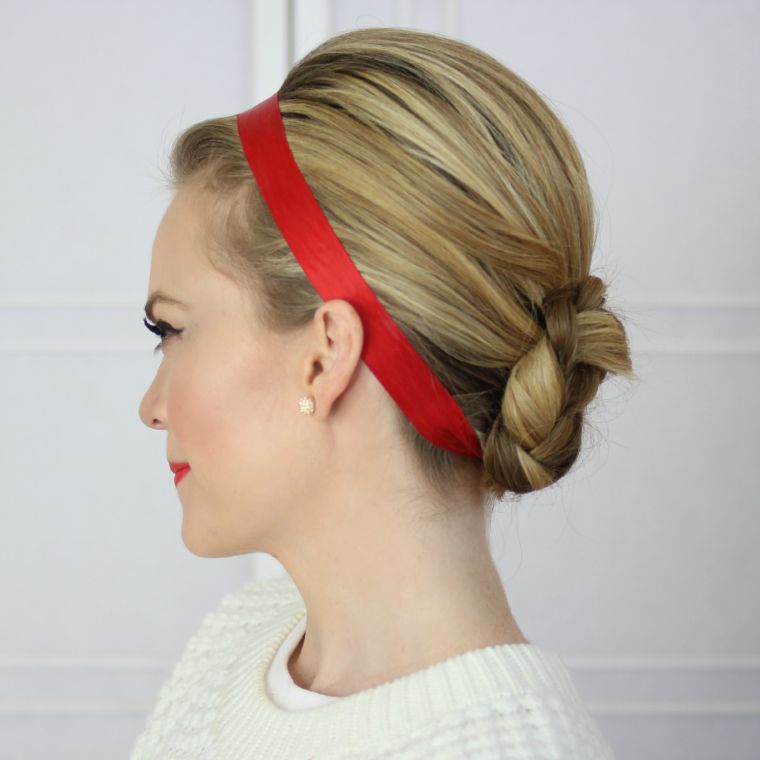 ruban pour cheveux rouge-accessoire-tendance-coiffure-vintage