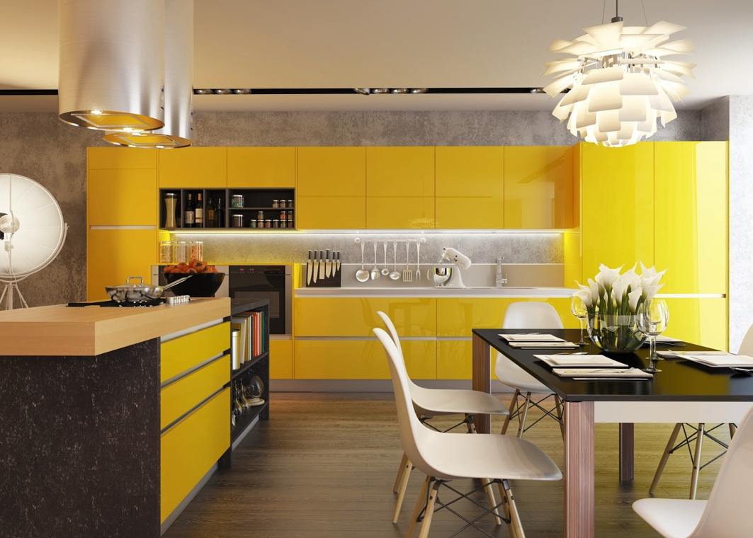 cuisine jaune espace-moderne