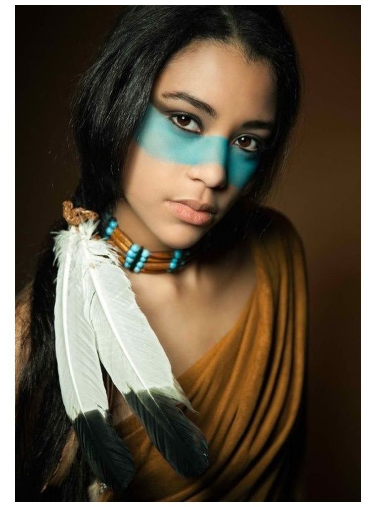 idee-peinture-visage-femme-indiens-amerique