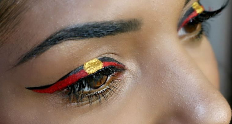 makeup-visage-peinture-femme-amerindien