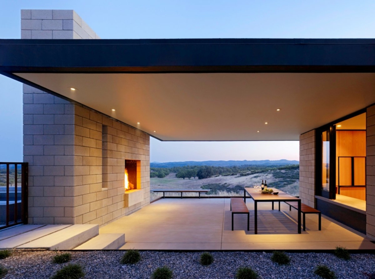 terrasse aménagée maison-ultra-moderne