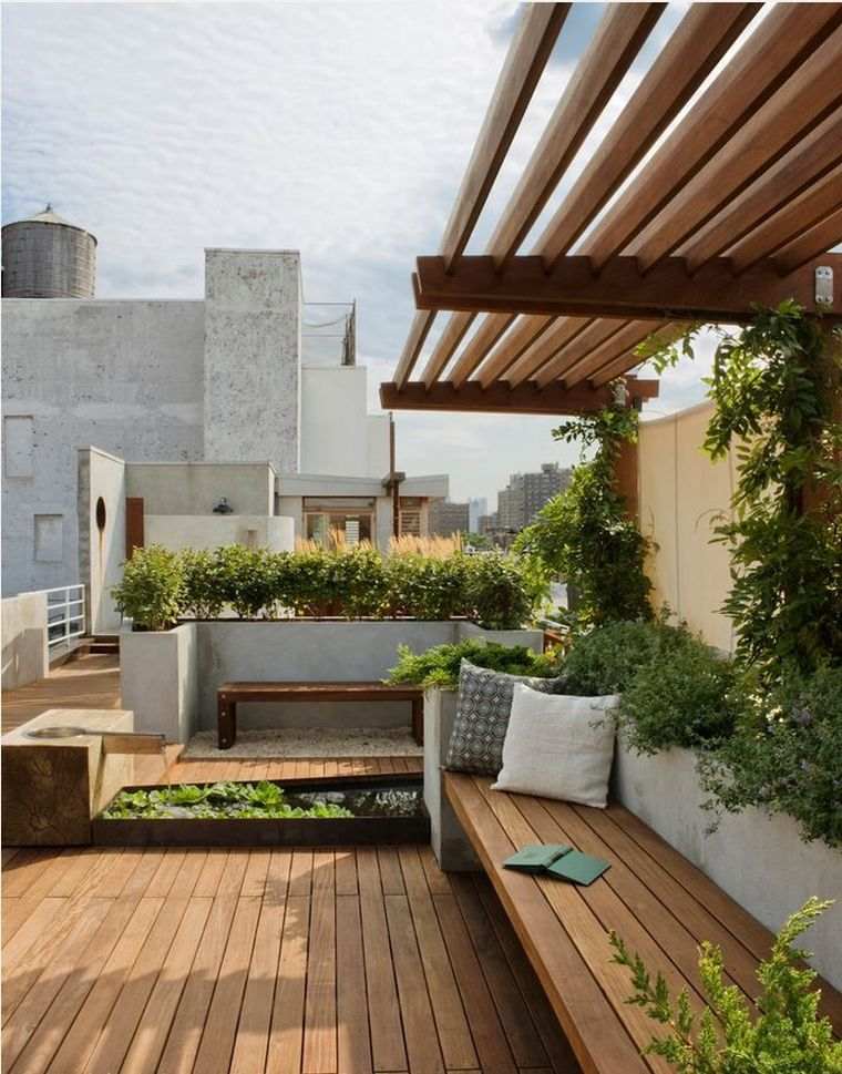 toit terrasse moderne-decking
