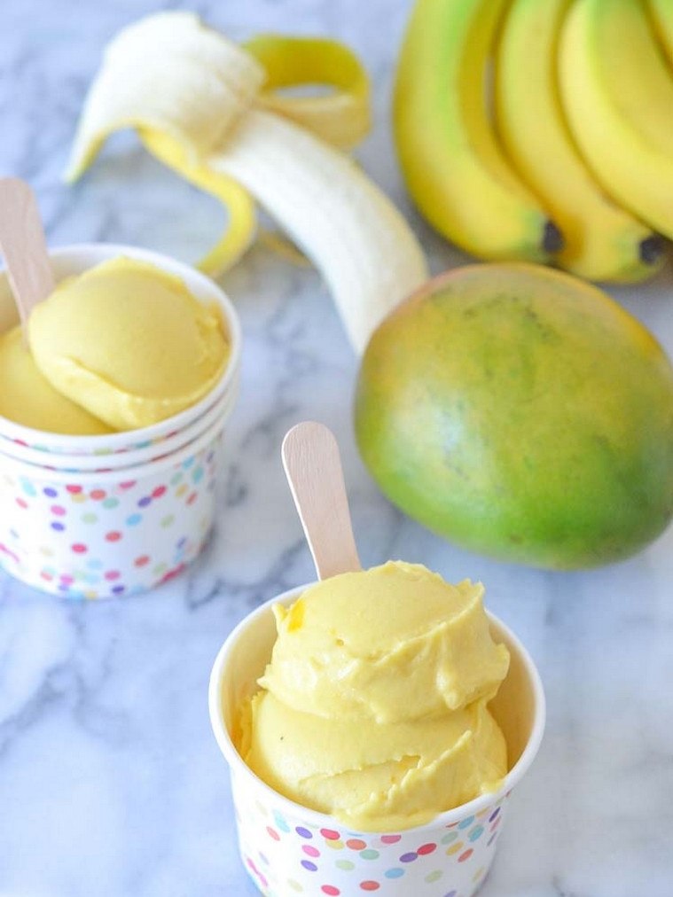 recette glace maison idée sain équilibré banane mangue