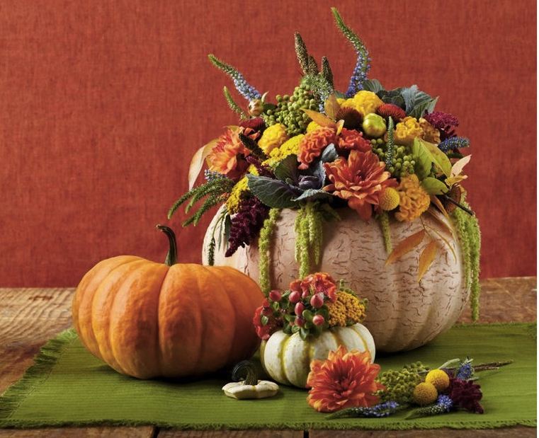 Decoration-automne-vases-citrouilles