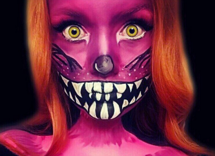 Maquillage-Halloween-Chat-de-Cheshire