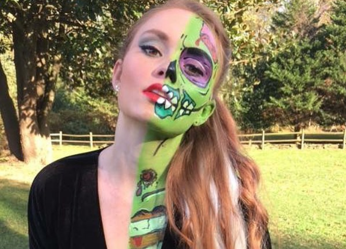 Maquillage-Halloween-Squelette-zombie