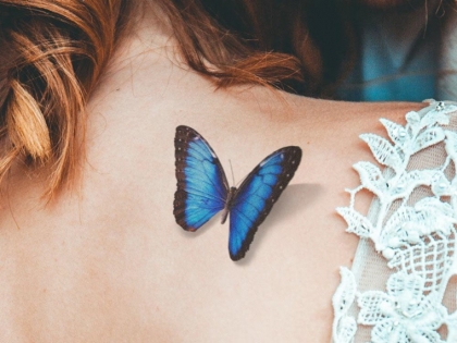 tatouage sur l'épaule papillon