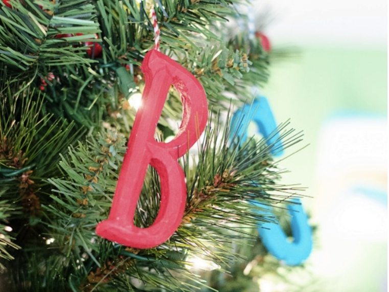 Sapin Noël original alphabet amusant