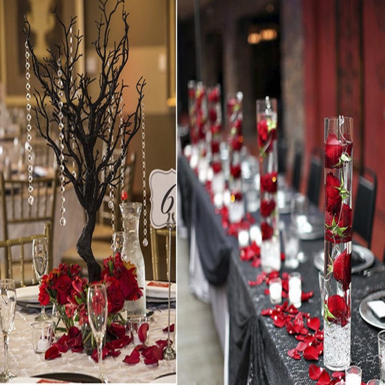 déco mariage rouge et noir