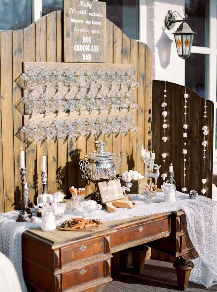 photo-mariage-en-hiver-decoration-originale-style-vintage