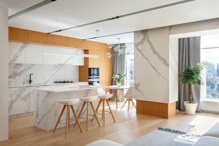 tendance-design-interieur-appartement-moderne-bois-marbre