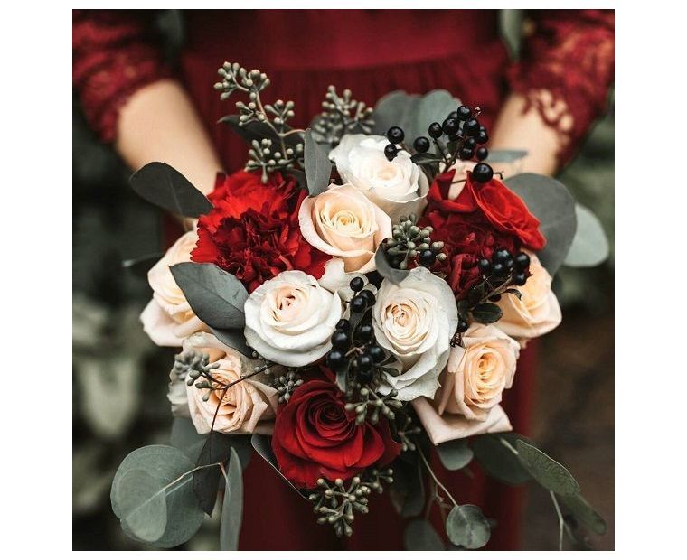 bouquet de mariée original rose-couleurs-variees