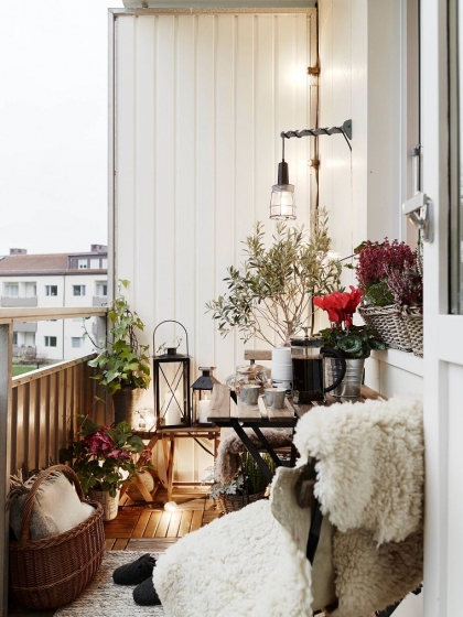 déco terrasse hiver exemple-petit-espace-balcon