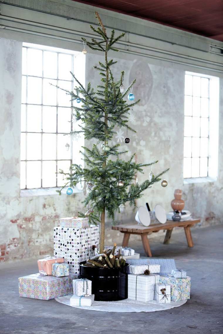 décoration sapin Noël idée intérieur scandinave industriel minimaliste