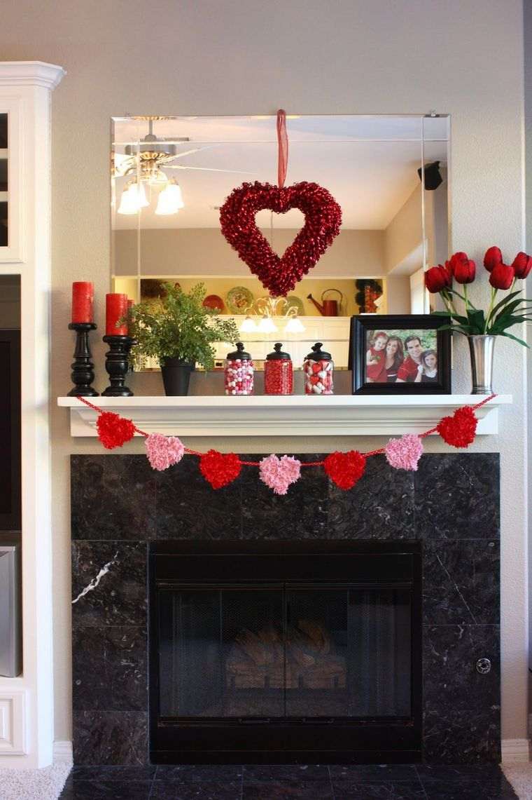 decoration-saint-valentin-pas-cher-cheminee