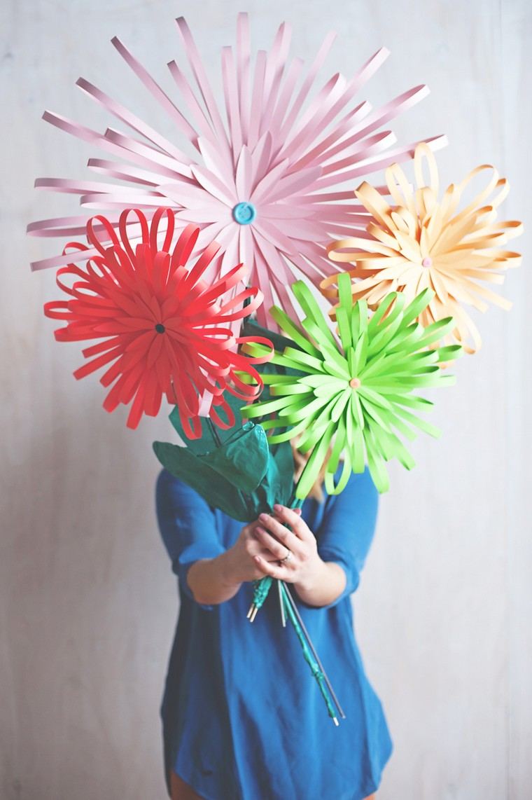 cadeau saint valentin DIY fleurs papier idées