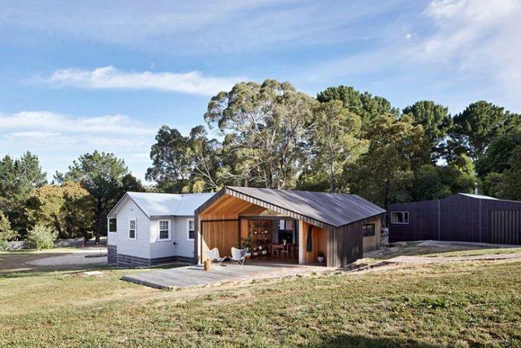 maison bois design extension-moderne-australie