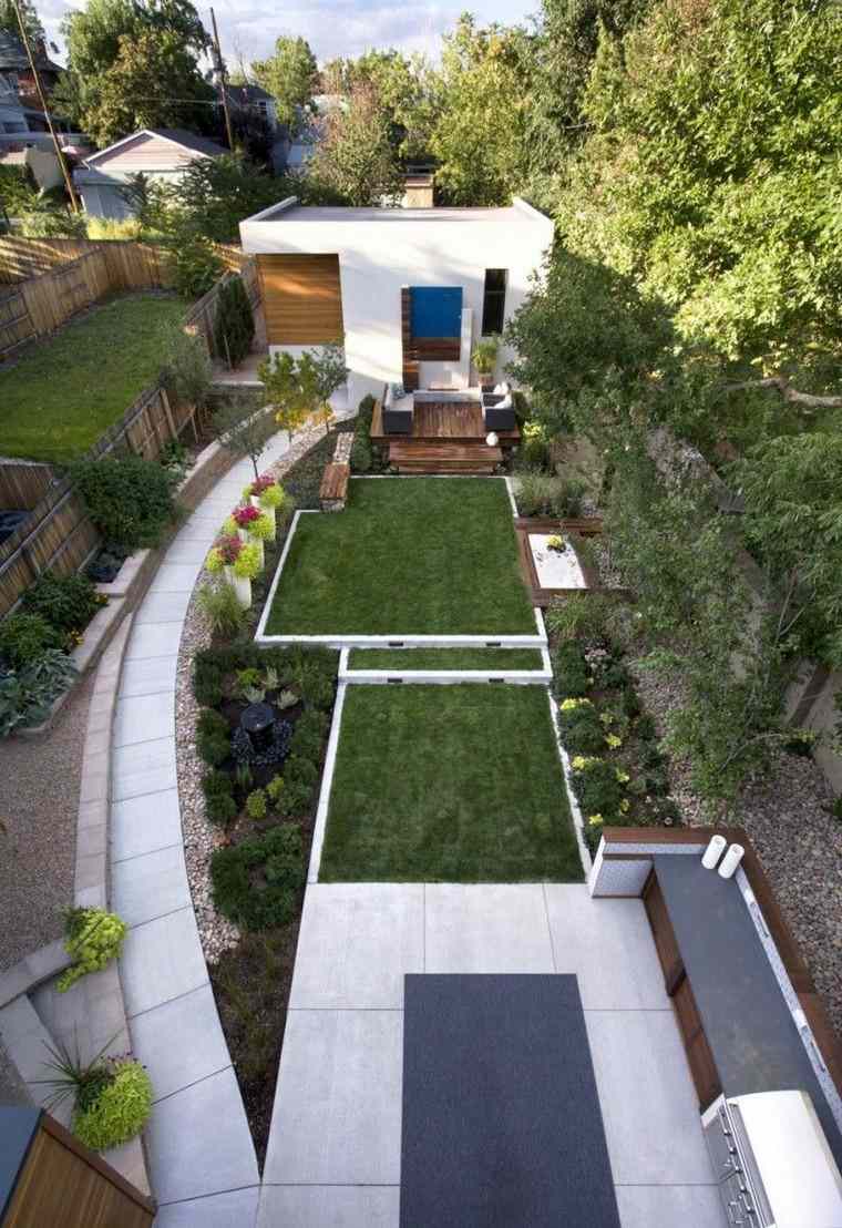 jardin paysager cour extérieur idée cour intérieur aménagement